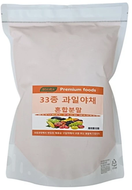 보아비다 33종 과일야채혼합분말1kg, 1개, 1g - 쿠팡