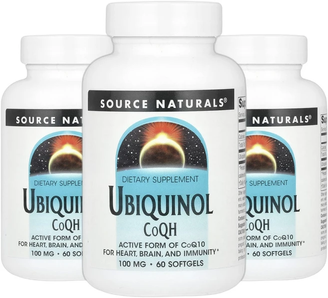 소스내추럴스 코큐텐 CoQH 코엔자임 유비퀴놀 100mg 소프트젤 60정 2+1, 3개 - 쿠팡