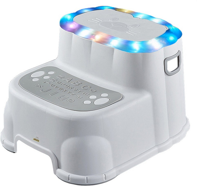 모리의집 LED 샤이닝 2단 디딤대, 그레이, 1개