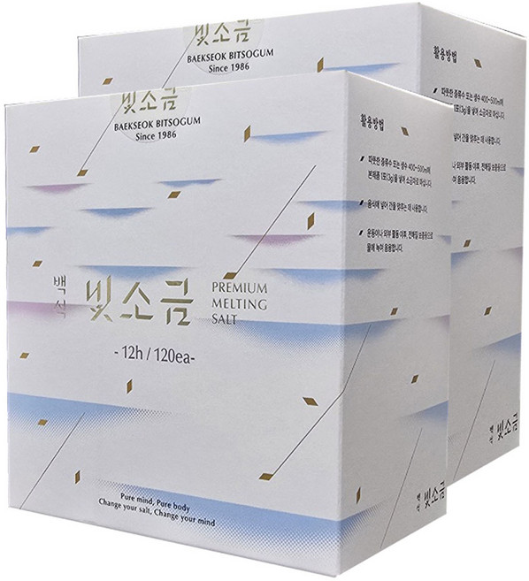 백석빛소금 1000도씨 미네랄 용융소금 12시간, 3g, 240개
