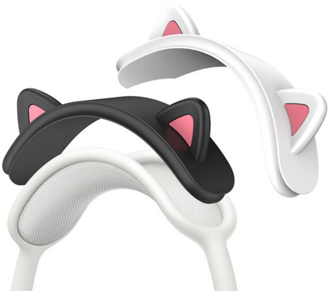 에어팟맥스 전용 고양이 실리콘커버 헤어밴드 AirPods MAX 헤드셋 머리띠, 고양이헤어밴드, 화이트, 고양이헤어밴드_화이트