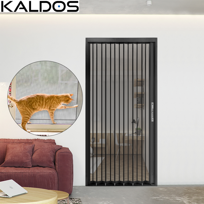 접이식 안전방충망 현관주름방충망 검정색 black 칼도스KALDOS, 1개