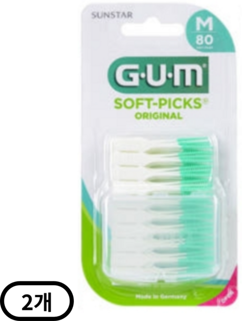 검 소프트픽 오리지날 치간칫솔, 80개입, 2개