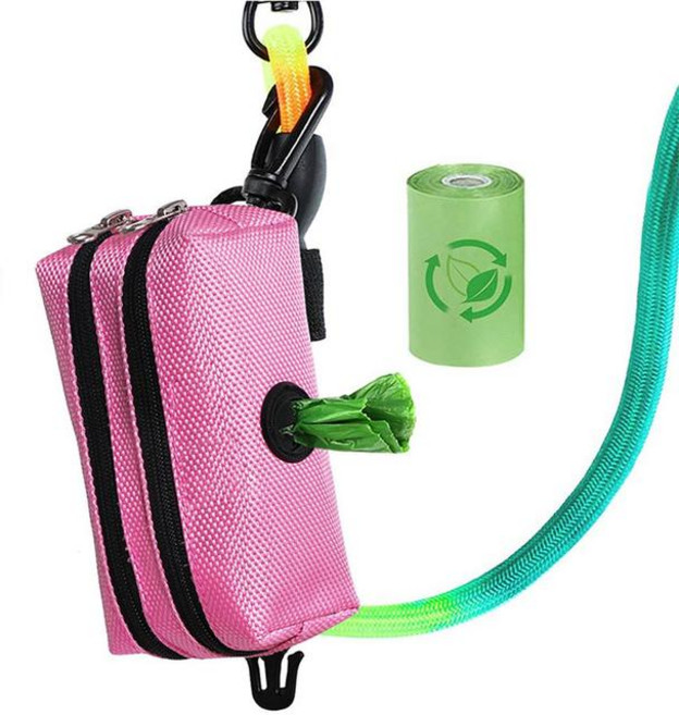 애완 동물 쓰레기 봉투 옥스포드 천 휴대용 분해성 개 똥 주머니 보관 가방 야외 산책 여행을 위한 액세서, 1개