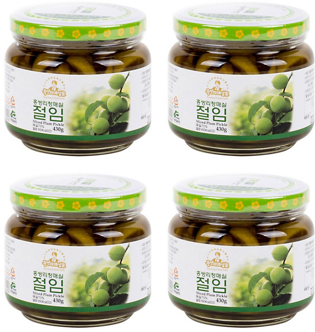 식품명인 홍쌍리 청매실농원 매실장아찌, 430g, 4개