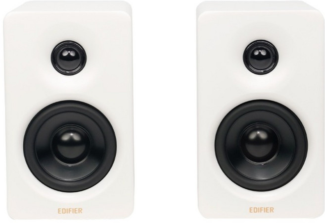 에디파이어 M60 컴팩트 데스크탑 2.0 블루투스 모니터 스피커 글로벌버전 EU 유럽형 플러그 220V, 화이트