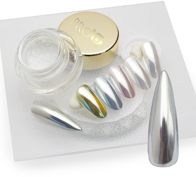 프로프네일 하이라이트 네일글리터 광택글로스 미러파우더, 1개, 보름달 순수한 하얀투명 빛 [1번 퓨어 문]