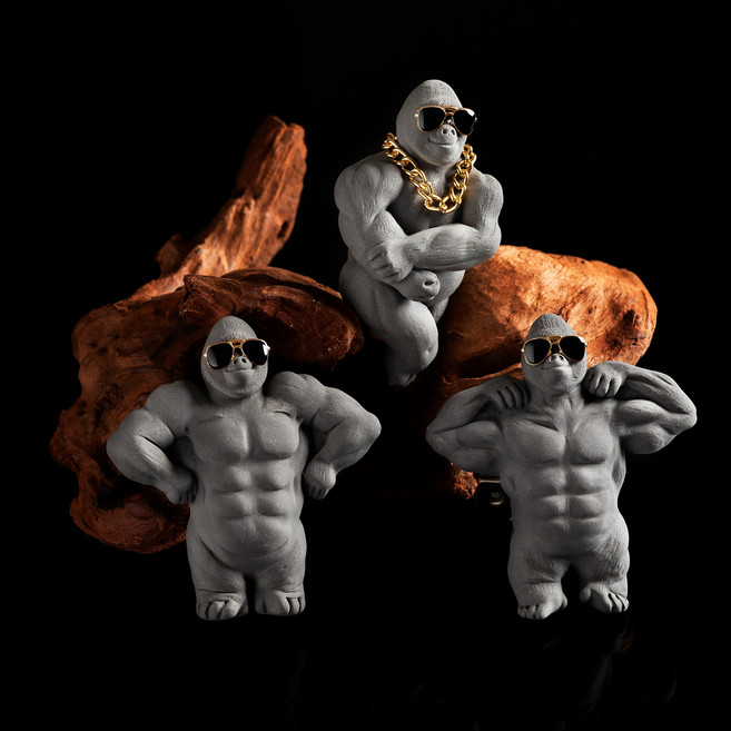 헤카테 머슬매니아 킹콩 차량용 석고방향제, 블랙체리, C, 1개, 블랙체리