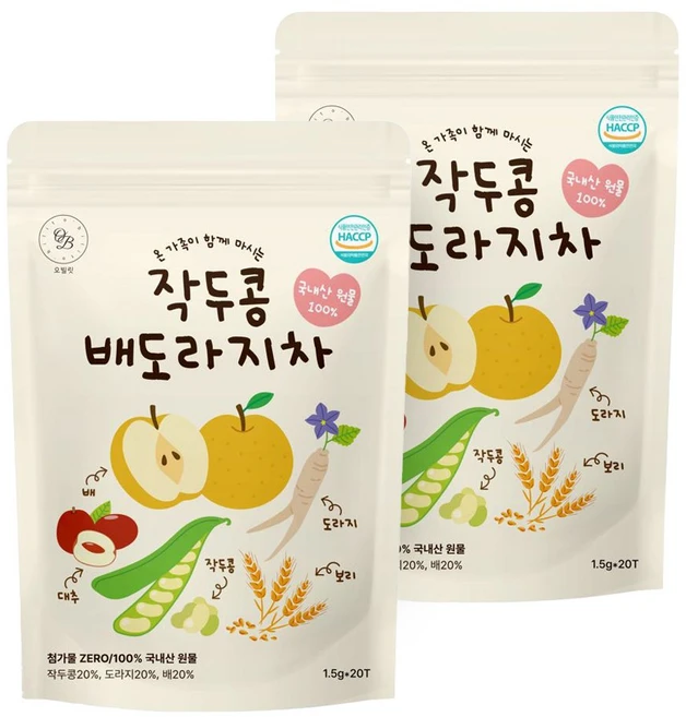 오빌릿 작두콩 배도라지차, 30g, 20개입, 2개 - 쿠팡