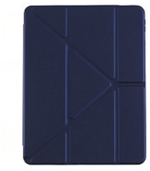 智能喚醒皮套 適用於iPad 變形筆槽 蜂窩散熱 保護套, 深藍/蜂窩筆槽,5/6代/air1/2代9.7吋左邊, 1個