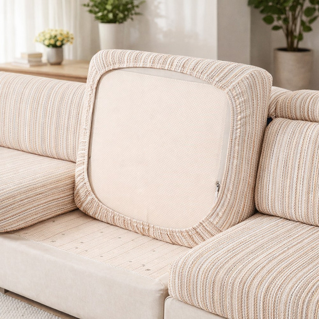 윈디엘 분리형 고탄력 패브릭 소파 커버 사계절 쇼파 덮개, 1개, 브라운