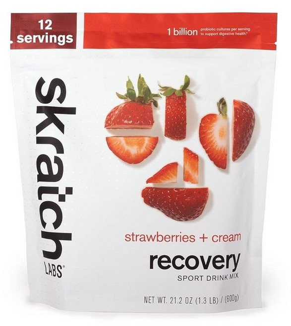 Skratch Labs 운동 후 회복 드링크 믹스 초콜릿 포함 (1.2L(41온스) 24회분) 카제인 유청 및 프로바이오틱스의 완벽한 우유 단백질 함유 글루텐 프리, 12 Servings (Pack of 1)