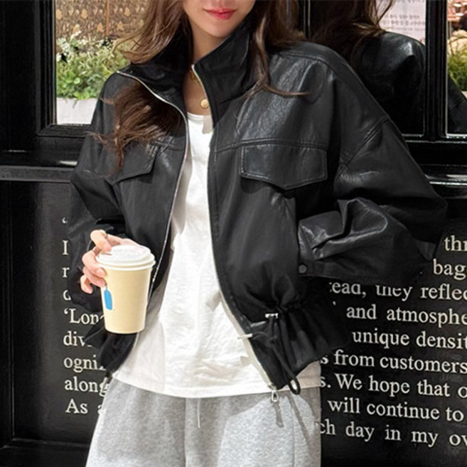 [난닝구]페텐스 스트링레더자켓