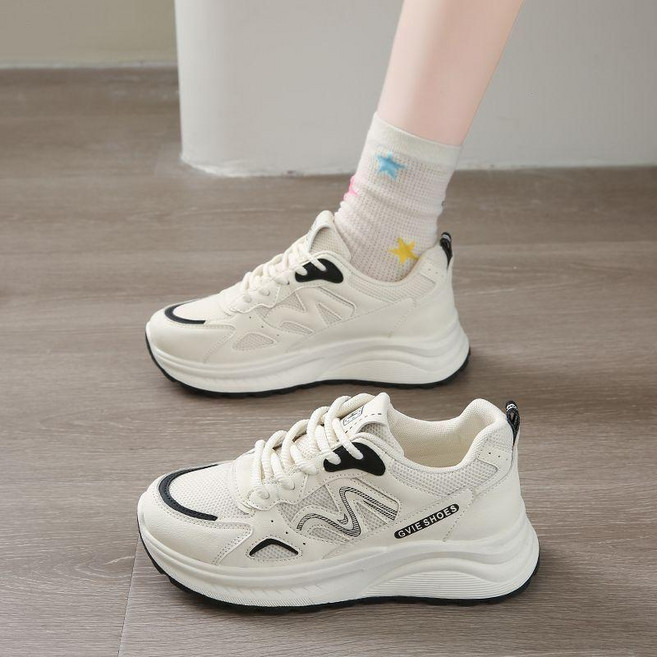 GVIE SHOES 女運動鞋 透氣網面 厚底休閒鞋