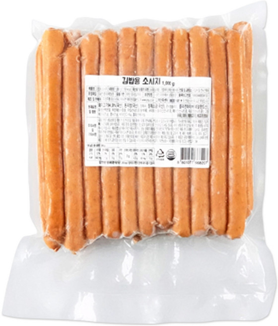 진주햄 김밥용 소시지1kg(햄 캠핑 소세지 간식 반찬), 1kg, 1개