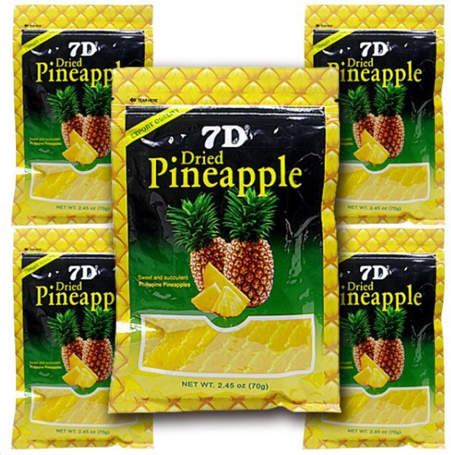 7D 건조파인애플, 70g, 5개