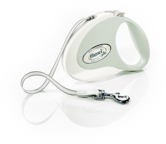 플렉시 뉴스타일 강아지 자동 리드줄 목줄, 화이트, 1개