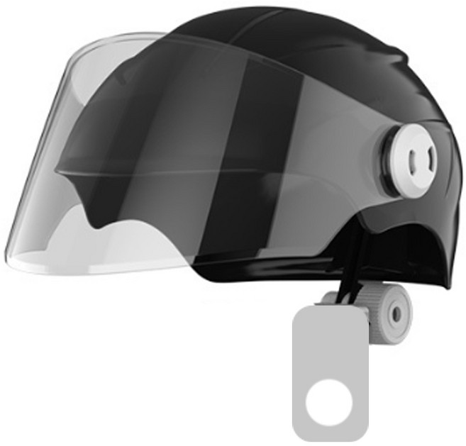 킹콩 오토바이 거치대 핸드폰 햇빛 빗물 가리개, 1개, 블랙