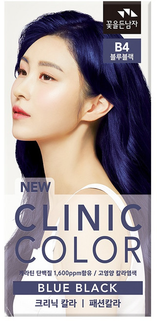꽃을든남자 크리닉 칼라염색약, 1개, B4 블루블랙