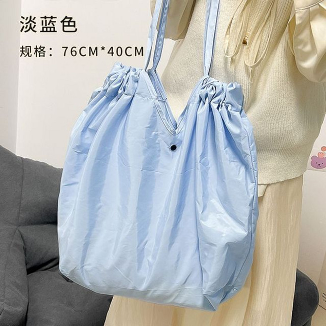 에코백 미니 휴대용 쇼핑백 방수 접이식 옥스포드 가방 올 매치 쇼퍼 대용량 친환경 어깨 겨드랑이 캐주얼 토트 백