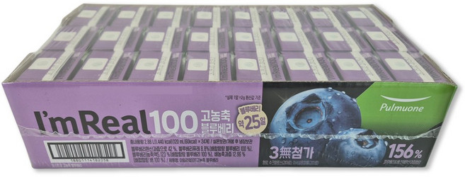 아임리얼 100 고농축 블루베리, 120ml, 24개