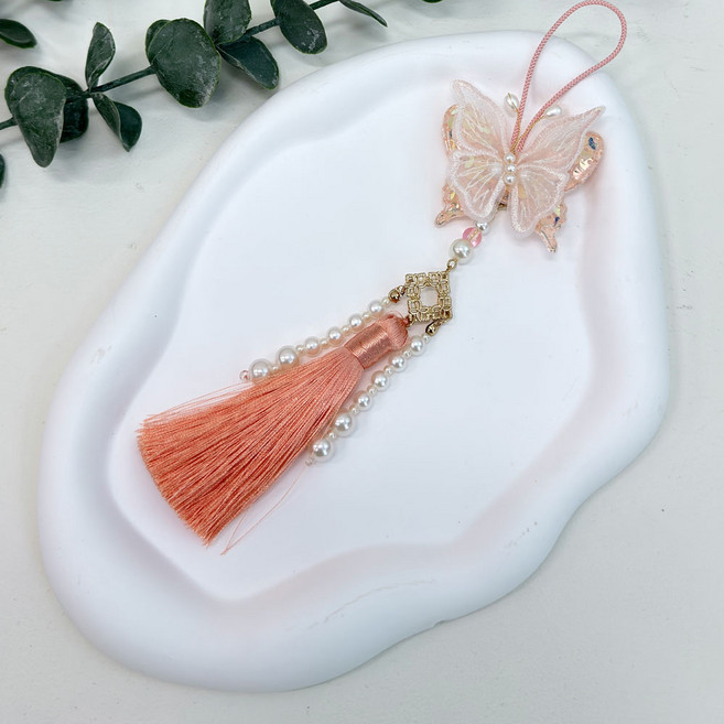 구슬 나비 한복 노리개 소품 보자기 포장