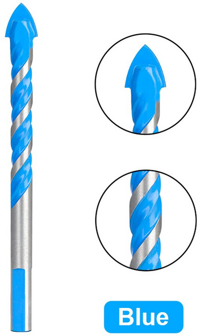 XCAN 타일 세라믹 콘크리트 홀 오프너용 유리 드릴 비트 삼각형 드릴링 도구 3mm 4mm 5mm 6mm 8mm 10mm 12mm, 파란, 02 파란_05 8mm, 1개
