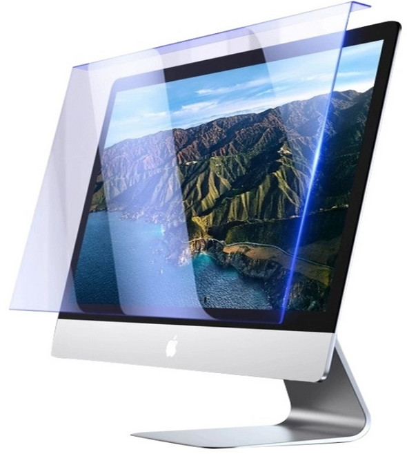 혜신 모니터용 거치식 블루라이트 필터 UV차단 눈시림방지 간편설치, 1개, 32인치(730X440mm)