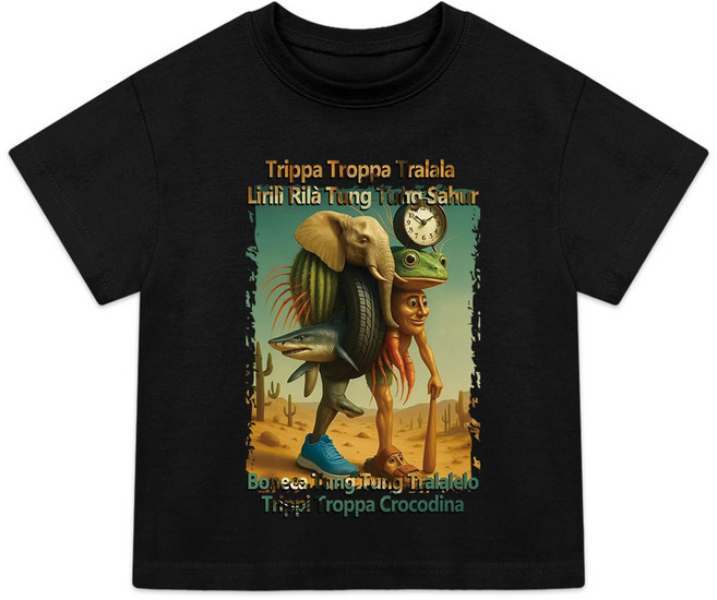 아동용 패밀리 이탈리안 브레인롯 반팔티