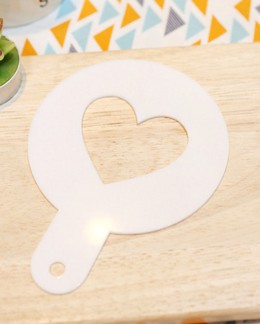 베이킹 스텐실(하트) 떡케이크 데코 라떼 쿠키