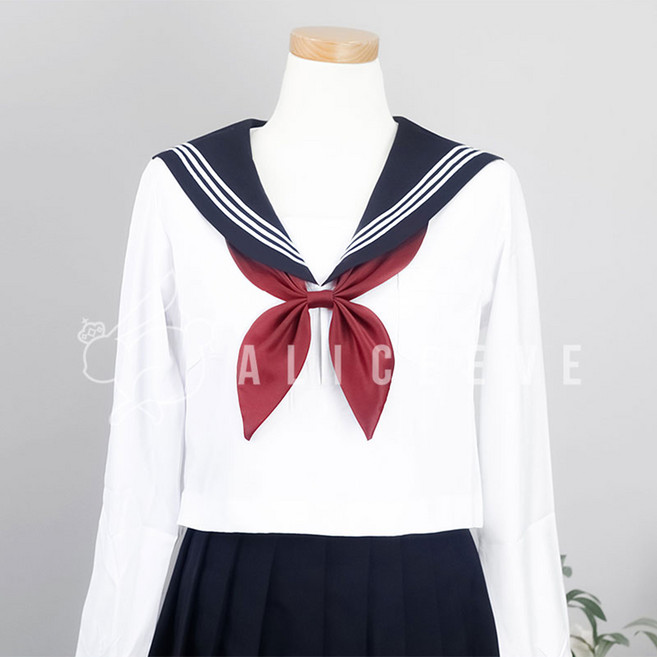 프리미엄 세일러 타이 교복 리본 - 졸업사진 컨셉 스쿨룩 완성 리본 단품