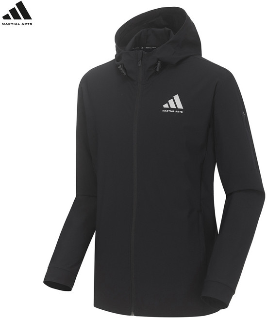 아디다스 컴뱃스포츠 마샬아츠 에어로쿨 트레이닝복 TR140HS-1 상의 BK 트랙탑 후드집업