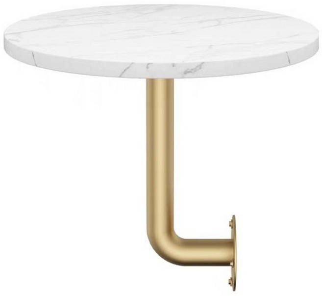 계단고정형 원형테이블 카페 스테인레스 탁자 원통형, 1개, 직경 40 대리석무늬 45 프레임