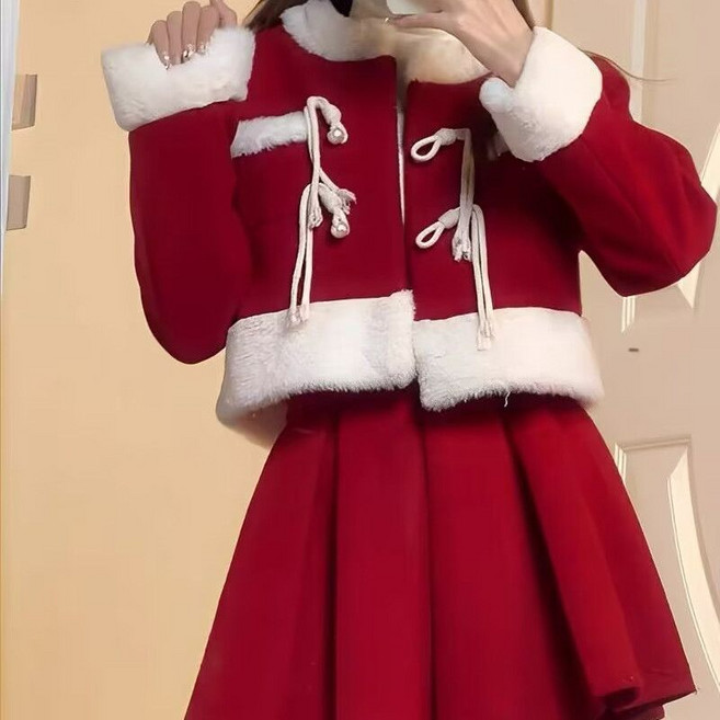 聖誕節服裝 兩件套裝 女秋冬款