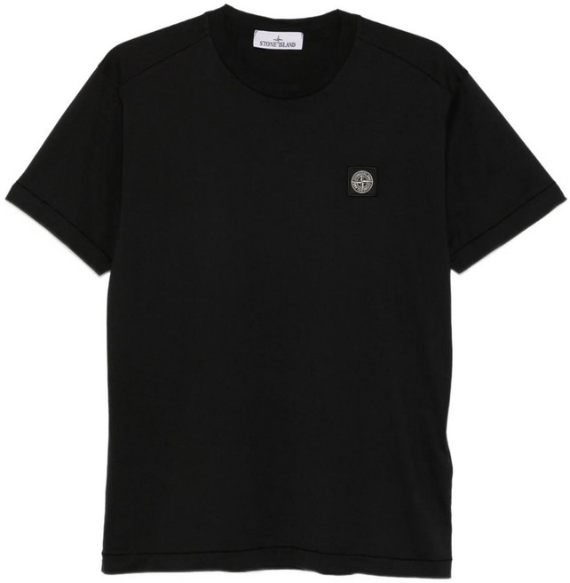 스톤 아일랜드 로고 패치 반소매 티셔츠