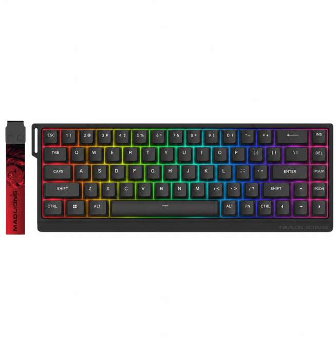 MADLIONS MAD60/68系列 高性能磁軸鍵盤 快速觸發 舒適體驗, 黑色, MAD68 HE RGB, 磁軸（磁軸）