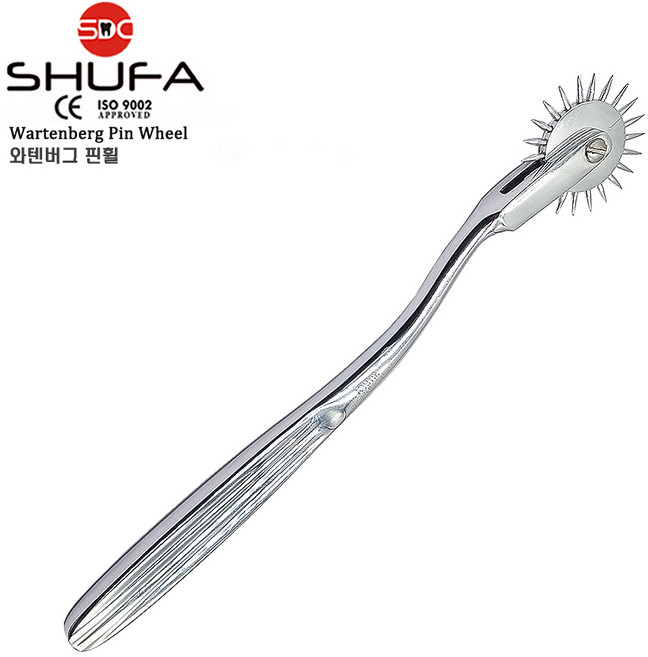 SHUFA 슈파 의료용핀톱니바퀴 와텐버그 핀휠 길이17cm 해드3cm ( 신경과 피부과등의 검진기/ 바텐버그핀휠 / Wartenberg Pin Wheel), 1개