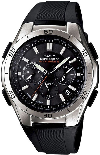 카시오 웨이브셉터 멀티밴드 6 솔라 남성 우레탄 손목시계 WVQ-M410-1AJF