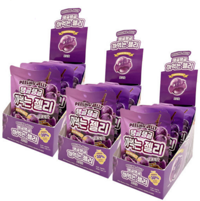 탱글탱글 까먹는 젤리 포도맛 400g 3개