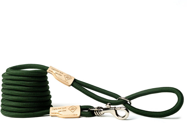 아띠지기 코드형 스트롱 강아지 리드줄, 올리브, 1개