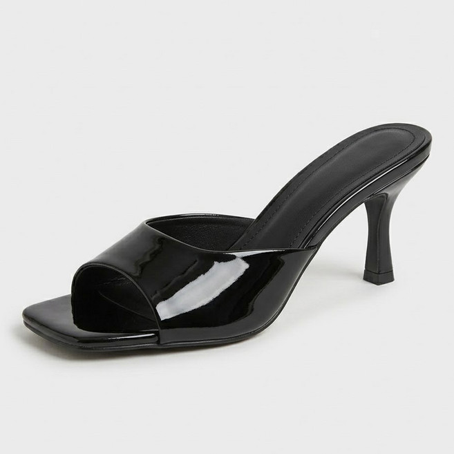 타니즈 리코 베이직 여성용 미들 힐 뮬 슬리퍼 (7cm)