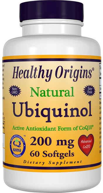 Healthy Origins 還原型輔酶Q10軟膠囊 200mg, 1罐, 60顆