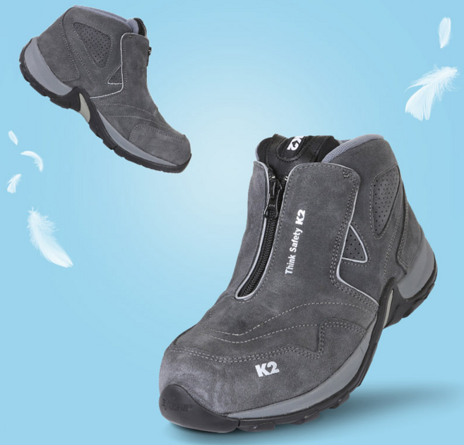 케이투세이프티 보통작업용 기능성 안전화 K2-26LP, 그레이, 1개