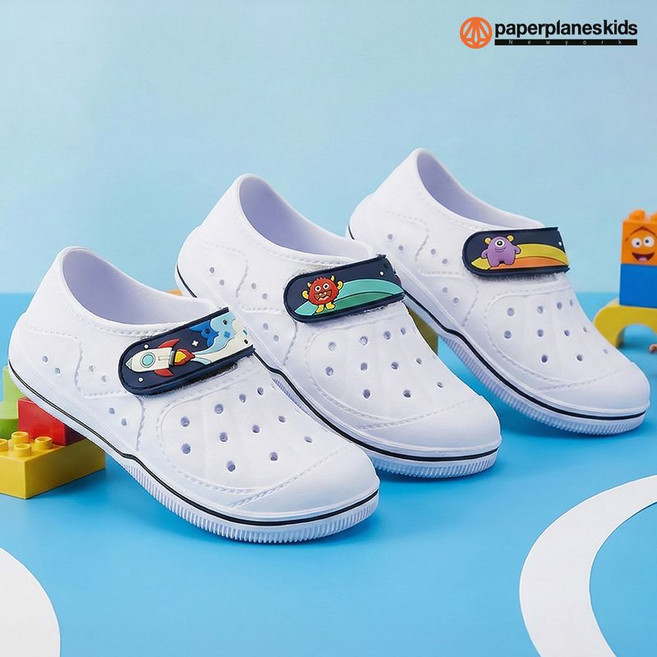 페이퍼플레인키즈 유아 유치원 초등 EVA 미끄럼방지 실내화 아동 키즈 학생 남아 여아 어린이집 벨크로 신발 어린이