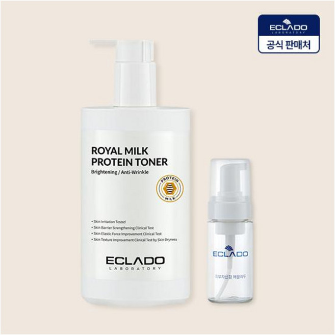 [에끌라두] 로얄 밀크 프로틴 영양토너 500ml (토너전용 거품용기 증정)(정상가 75 000원), *, 1개