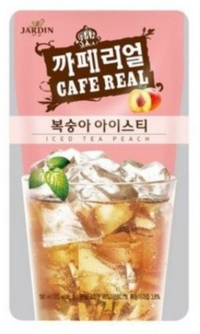 쟈뎅 까페리얼 복숭아 아이스티, 190ml, 20개