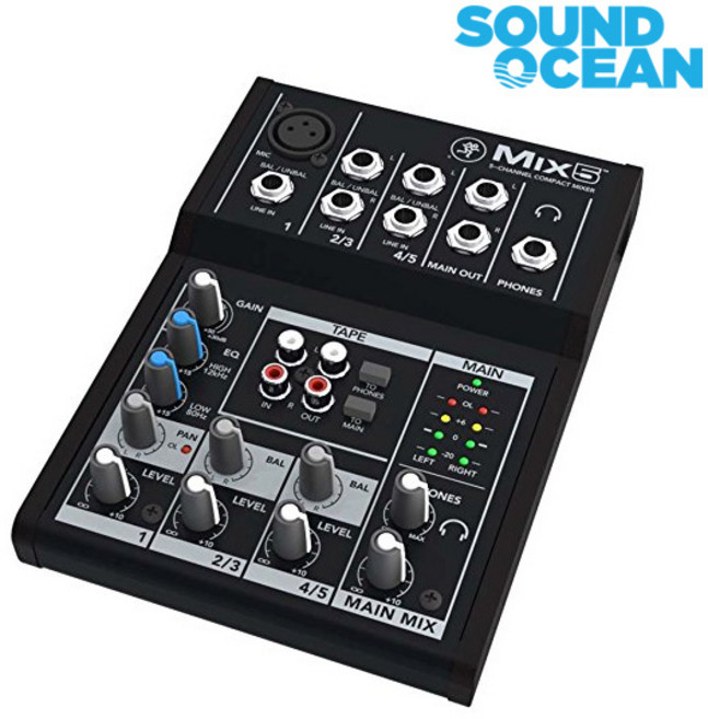 맥키 오디오 믹싱 콘솔 믹서 MACKIE Audio Mixer, Mix5