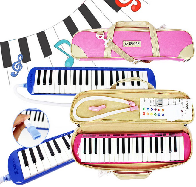 음악수업 초등학생 교육용악기 멜로디언 37건반, 블루, 1개