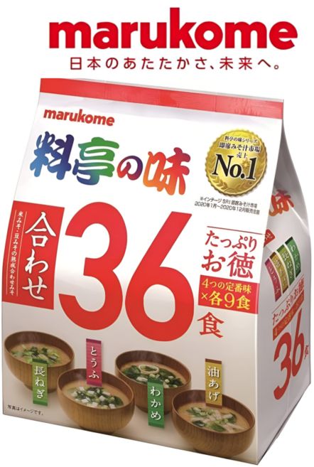 마루코메 요리정의 맛 모듬 파 + 두부 + 미역 + 유부 36개입, 3개, 600g