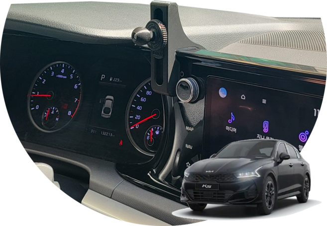 K5 DL3(2020년형~2023년형) 전용 거치대용 마운트(단품), 검정, 1개